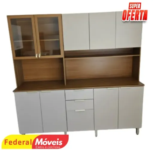 Armário De Cozinha Off White 10P 2G (MAIS VENDIDO) 