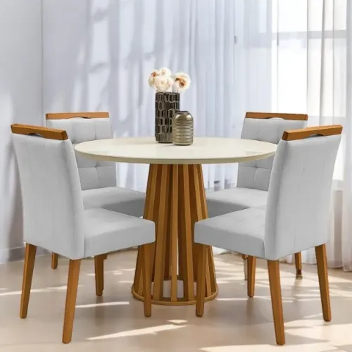 Mesa de Jantar Berlim 1,00m com 4 Cadeiras - Pronta Entrega!