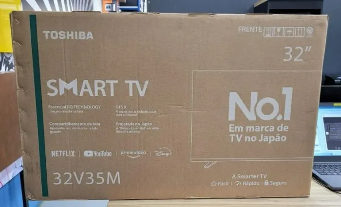 NOVA NA CAIXA I Smart TV DLED 32" HD Toshiba 32V35MS VIDAA 2 HDMI 2 USB Wi-Fi