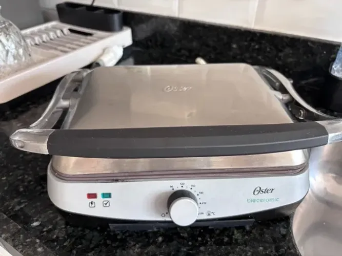 Grill Oster Bioceramic 2 Em 1, 110v, Inox, 1500w