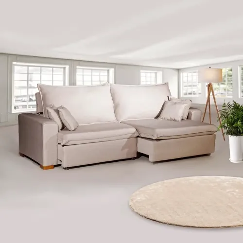 Sofá Retrátil de Canto - Conforto e Estilo