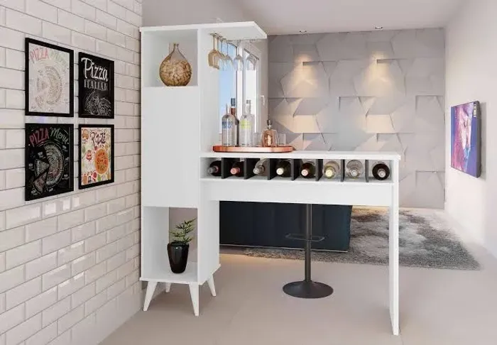 Móvel Para Organização De Bar Branco