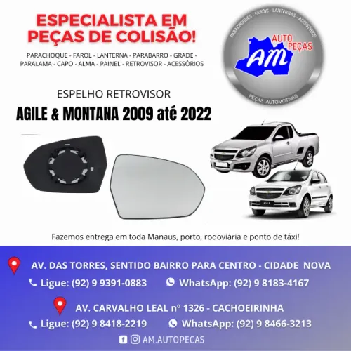 espelho retrovisor agile montana ORIGINAL