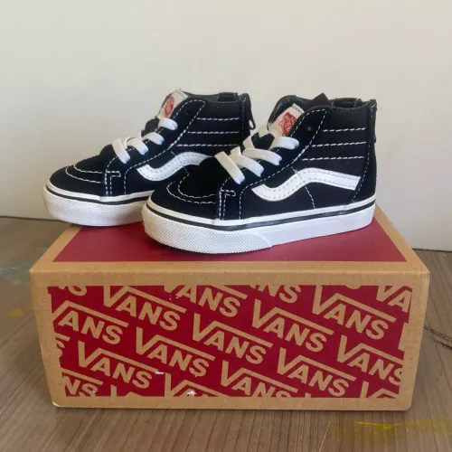 Tênis Vans Preto Infantil sk8 Hi Zip