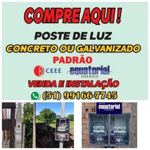 Poste Luz padrão CEEE EQUATORIAL