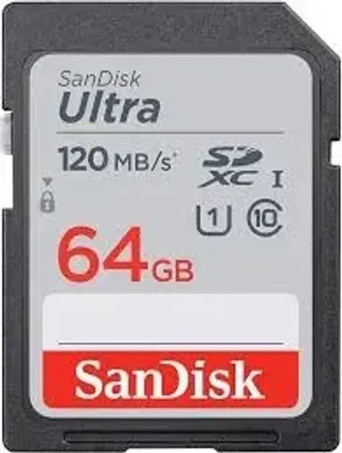 Cartão De Memória Sandisk Ultra 64gb 120mb/s Full Hd Sdxc Uhs-l Sdsdun4-064g-gn6in