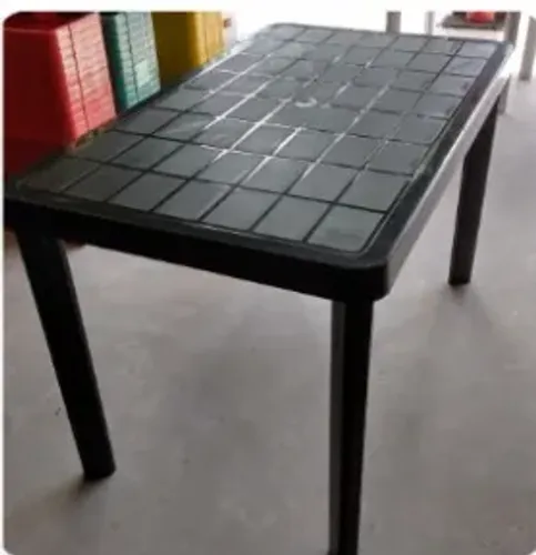 MESA RETANGULAR 70X120 PRETO/BRANCA DESMONTAVEL