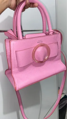 Bolsa Arezzo Rosa com Detalhe Circular