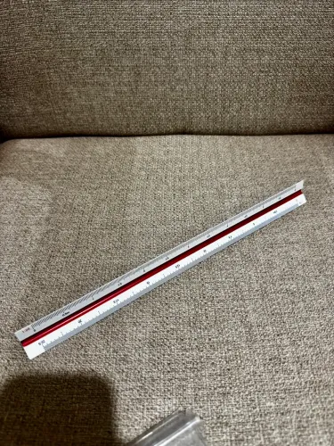 Escalímetro Tris Metric 30 cm - 6 Escalas Técnicas (1:20 a 1:125) - Resina Termoplástica