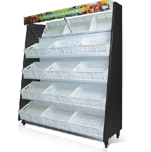 Vitrine hortifruticola polar 1.90M 12 caixas preta - NOVA