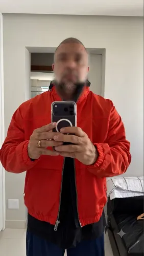 Jaqueta masculina vermelha da Zara - XXL
