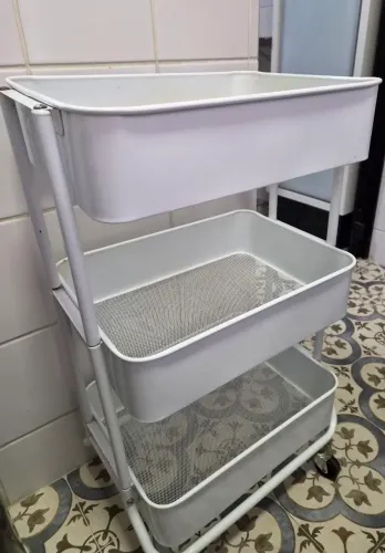 Carrinho organizafor Hong Kong, branco, da ACASA