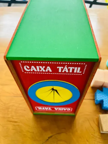 Caixa Tátil Brinquedos Educativos Interativos Criativos Madeira Montessori Pedagogicos
