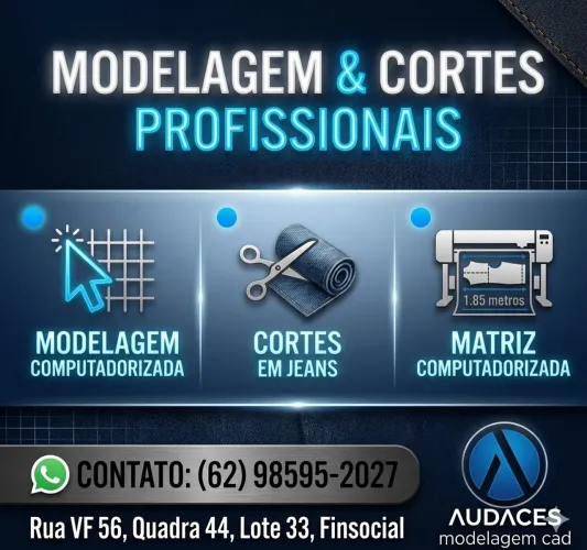 Corte de roupas e matriz Computadorizada 