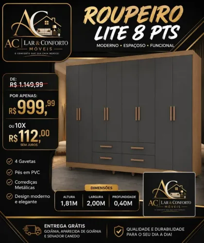 GUARDA-ROUPA CASAL A PARTIR DE R$999,9[