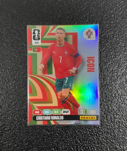Carta Cristiano Ronaldo #372 Icon Portugal - Panini Adrenalyn XL - Copa do Mundo 2026