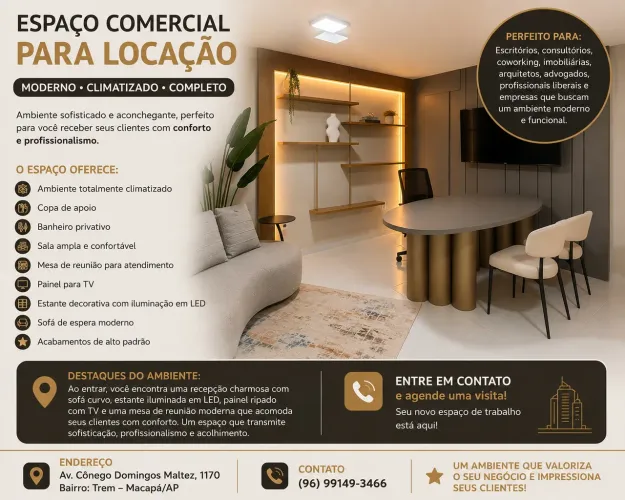 Espaço Comercial Moderno para Locaç