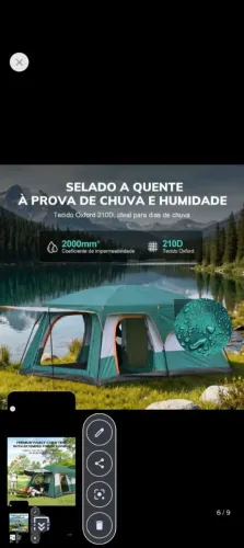 Barraca acampamento tamanho família