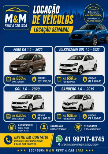 Aluguel de carro para app