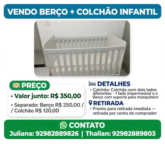 Berço e colchão