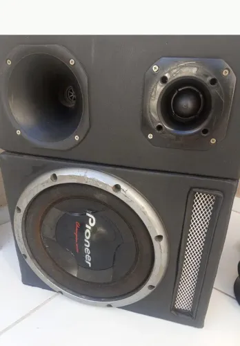 Caixa de Som Automotiva - Sub Pioneer Champion 12" + Módulo Taramps DS800X4 800W