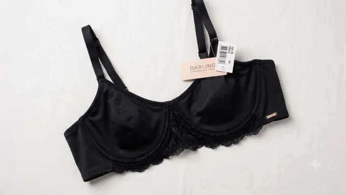 Sutiã Lingerie Darling Preto com Renda - Novo na Etiqueta - Tamanho 44