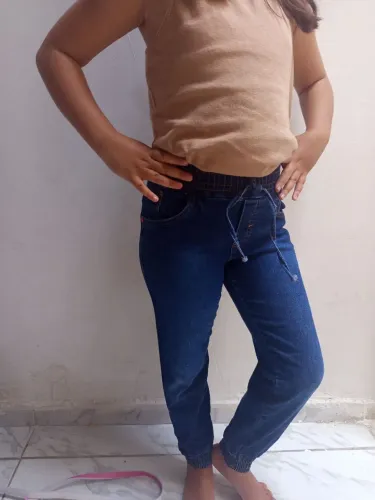 Calça infantil Jean 6 feminino 
