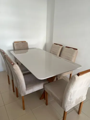 Mesa de Jantar Munique 180x100 cm com 6 cadeiras 