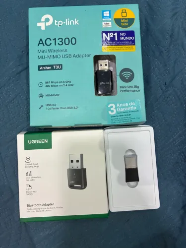 USB Wifi Tp-Link + Dois USB Bluetooth Ugreen