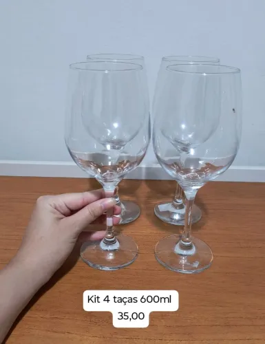 Kit taças vidro 600 ml