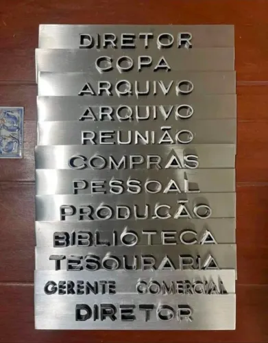Placas para portas. Em INOX