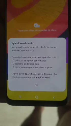 Samsung Galaxy m21s , problema placa, indica aquecimento.