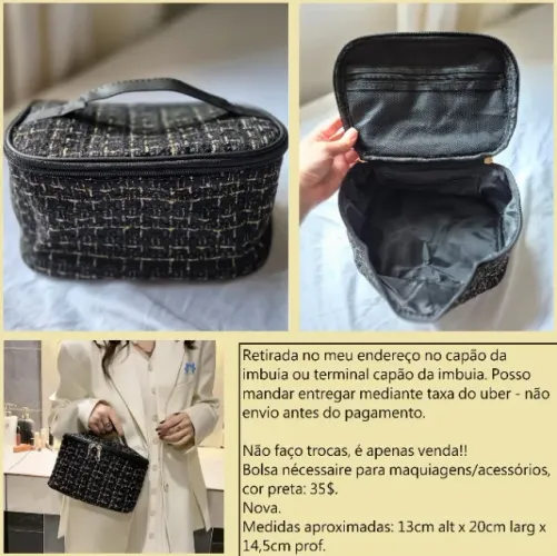 Bolsa nécessaire preta nova