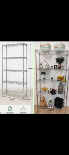 Estante cromada." Não aceito oferta".