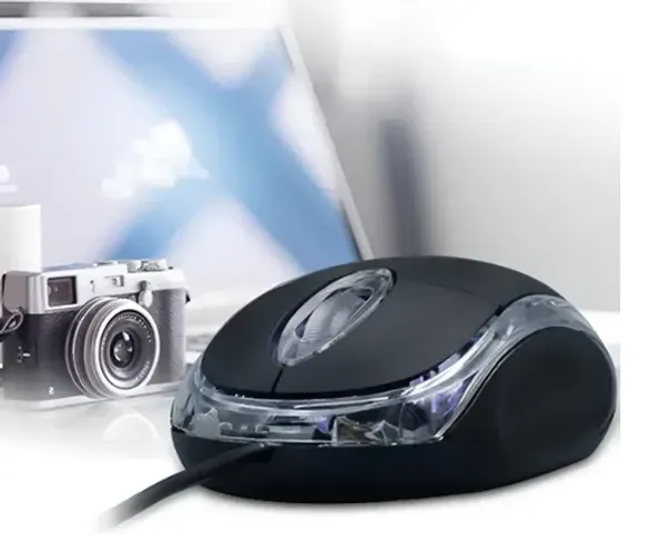 Mouse Com Fio Usb Mini Notebook Computador Ergonômico Preto