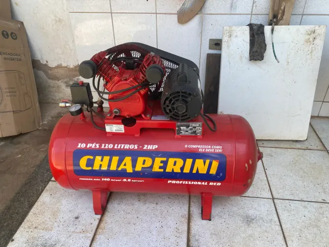 Compressor Chiaperini RED 10 110 Litros, 110 e 220 volts