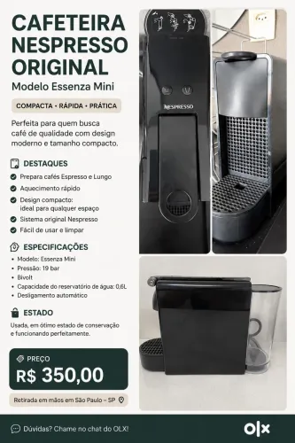 Cafeteira Nespresso Essenza Mini Original - Excelente Estado