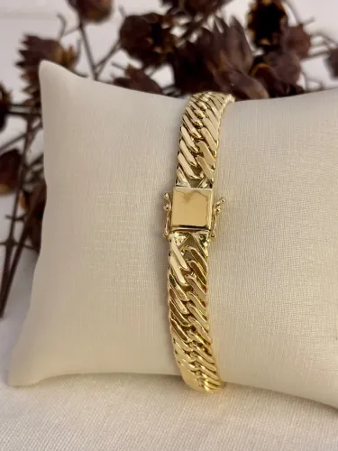  Pulseira Grumet tripla de ouro 18k exclusiva