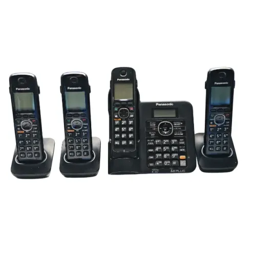 Telefone sem fio Panasonic com 4 extensões funcionando perfeitamente! KX-TG6641