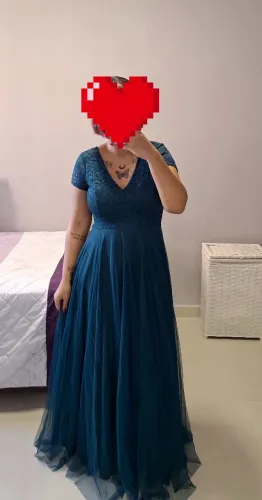 Vestido de Festa Verde Esmeralda