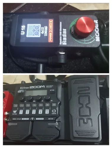 Pedaleira zoom gx1four e pedal mooer radar troco em ampero mini