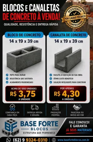 Blocos e Canaletas de Concreto