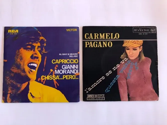 Gianni Morandi (1971) + Carmelo Pagano (1969) Vinil Compacto