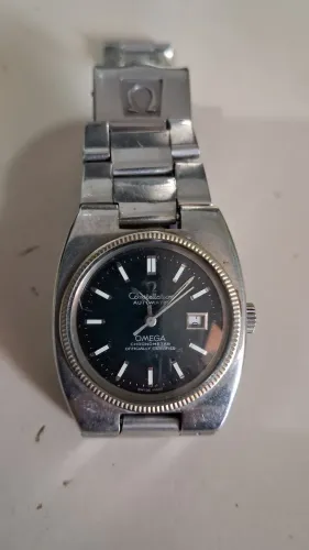 Relógio Ômega Constellation automático Chronometer Anos 70- Mostrador Escuro (Funcionando)