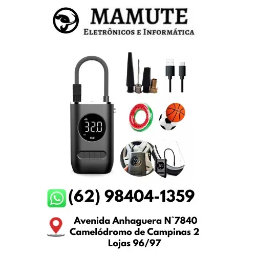 Mini Compressor De Ar Bomba De Encher Pneu Bola Colchão Inflável Sem Fio Recarregável 