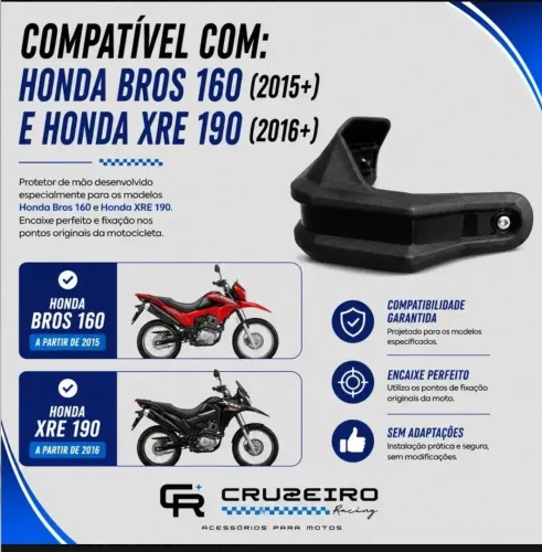 Vende-se Protetor de mão (XRE190/BROS160)