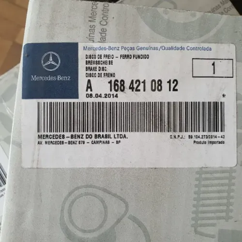 Mercedes Classe A - W168 - Discos de Freio Originais marca Mercedes Benz. A *