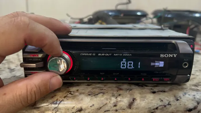 cd automotivo Sony xplod 52wx4 drive s sub out mp3 wma 