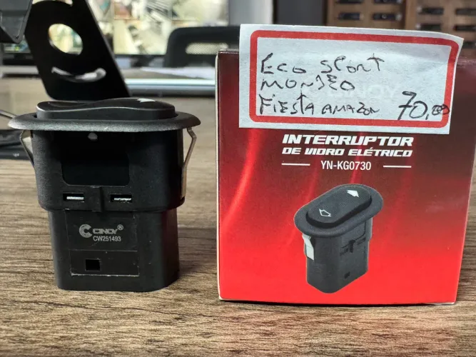 Botão novo vidro elétrico para eco Sport Fiesta mondeo na oferta só 40,00