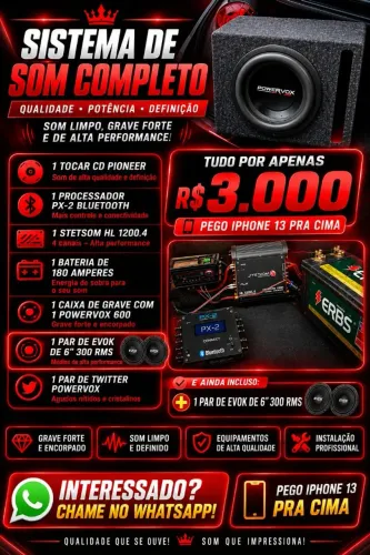 Vendo som automotivo completo aceita propostas